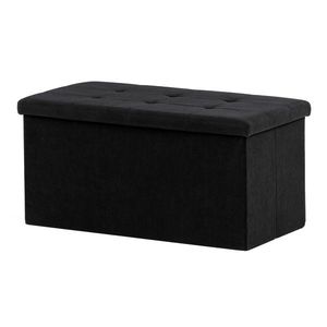 AUTRONIC TAB-472 BK6 Taburet s úložným prostorem, černá manšestrová látka vyobraziť