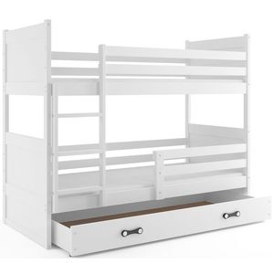 BMS Detská poschodová posteľ RICO 3 s úložným priestorom | biela 90 x 200 cm Farba: Biela vyobraziť