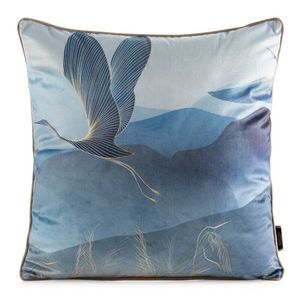 ArtFir Obliečka na vankúš VELVET 160 | biela/modrá 45 x 45 cm vyobraziť