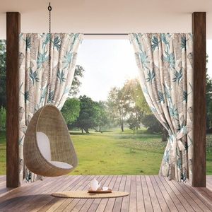 ArtFir Záves na terasu GARDEN 8 P | béžová/zelená 155 x 200 cm vyobraziť