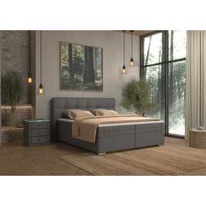 Elvisia Manželská posteľ ALPINA Boxspring | tmavá sivá 160 x 200 cm vyobraziť