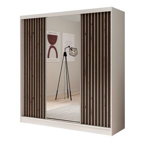 ArtAdrk Šatníková skriňa IDA | biela / čierna 200 cm vyobraziť