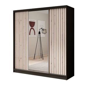 ArtAdrk Šatníková skriňa IDA | čierna / biela 200 cm vyobraziť
