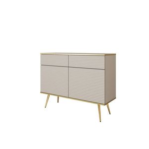 ArtPS Komoda BIJOU KSZ-107 MDF | béžová / zlaté nohy vyobraziť