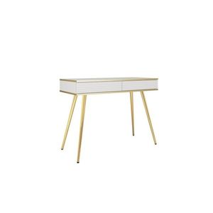 ArtPS Toaletný stolík BIJOU T-102 MDF | biela / zlaté nohy vyobraziť