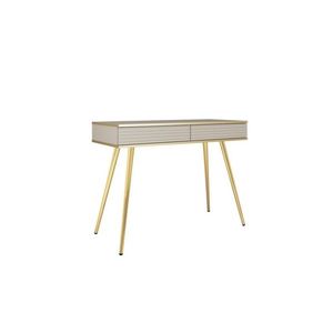 ArtPS Toaletný stolík BIJOU T-102 MDF | béžová / zlaté nohy vyobraziť