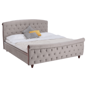 Posteľ s roštom, 180x200, sivohnedá Taupe Velvet látka, BARETO vyobraziť
