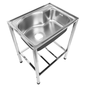 Nerezový drez so sifónom, 58x42, INOX vyobraziť