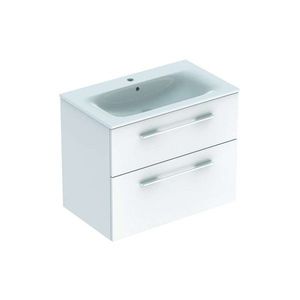 GEBERIT - Selnova Square Umývadlová skrinka 64x79x48 cm, s umývadlom, 2 zásuvky, lesklá biela 501.240.00.1 vyobraziť