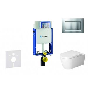 GEBERIT - Kombifix Modul na závesné WC s tlačidlom Sigma30, matný chróm/chróm + Duravit ME by Starck - WC a doska, Rimless, SoftClose 110.302.00.5 NM7 vyobraziť