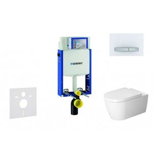 GEBERIT - Kombifix Modul na závesné WC s tlačidlom Sigma50, alpská biela + Duravit ME by Starck - WC a doska, Rimless, SoftClose 110.302.00.5 NM8 vyobraziť