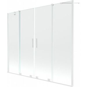 MEXEN/S - Velar Duo Dvojkrídlová posuvná vaňová zástena 180 x 150, transparent, biela 896-180-000-02-20 vyobraziť