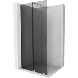 MEXEN/S - Velar Sprchová zástena posuvná Walk-in 110 x 200, grafit 8 mm, chróm 871-110-000-43-01 vyobraziť