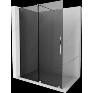 MEXEN/S - Velar Sprchová zástena posuvná Walk-in 150 x 200, grafit 8 mm, chróm 871-150-000-43-01 vyobraziť