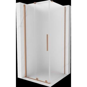 MEXEN/S - Velár sprchovací kút, posuvné dvere 90 x 90, dekor, meď kartáčovaná 871-090-090-31-65 vyobraziť