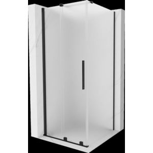 MEXEN/S - Velár sprchovací kút, posuvné dvere 90 x 90, dekor, čierna 871-090-090-31-70 vyobraziť