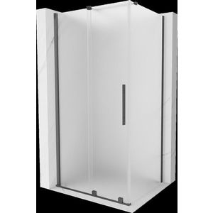 MEXEN/S - Velár sprchovací kút, posuvné dvere 110 x 90, dekor, grafit kartáčovaná 871-110-090-31-66 vyobraziť