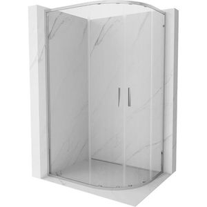 MEXEN/S - Exo štvrťkruhový asymetrický posuvný sprchovací kút 100 x 80, transparent, chróm 8132-100-080-01-00 vyobraziť
