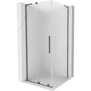 MEXEN/S - Velar L sprchovací kút, posuvné dvere 90 x 90, dekor, grafit metal 871-090-090-33-95 vyobraziť