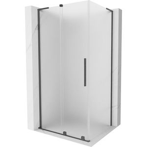 MEXEN/S - Velar L sprchovací kút, posuvné dvere 110 x 90, dekor, grafit kartáčovaná 871-110-090-33-66 vyobraziť