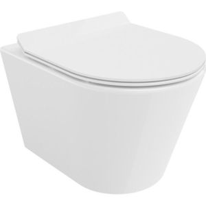 MEXEN/S - Rico Závesná WC misa Rimless Tornado vrátane sedátka s slow slim, duroplast, biela lesk 30720100T vyobraziť