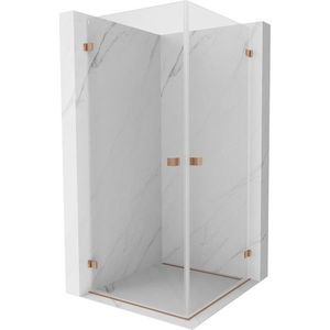 MEXEN/S - Lunar-B Duo sprchovací kút dvere krídlové 100 x 100, transparent, meď kartáčovaná 832-100L-100P-65-00 vyobraziť