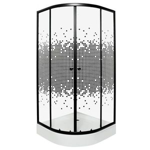 KERRA - Sprchovací kút s vaničkou Pixel XN 80 (čierny) 5907548117991 vyobraziť