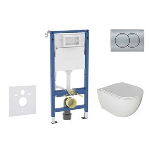 GEBERIT - Duofix Set předstěnové instalace, klozetu Oudee a sedátka softclose, tlačítko Delta01, matný chrom SANI11CA1125B vyobraziť