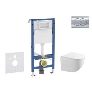 GEBERIT - Duofix Set předstěnové instalace, klozetu Gaia a sedátka softclose, tlačítko Delta01, lesklý chrom SANI11CA1130B vyobraziť