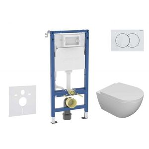 GEBERIT - Duofix Set předstěnové instalace, klozetu Oudee a sedátka softclose, tlačítko Delta01, alpská bílá SANI11CA3102B vyobraziť