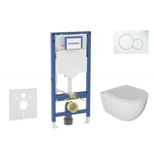 GEBERIT - Duofix Set předstěnové instalace, klozetu Oudee a sedátka softclose, tlačítko Sigma01, alpská bílá SANI11CA3113B vyobraziť