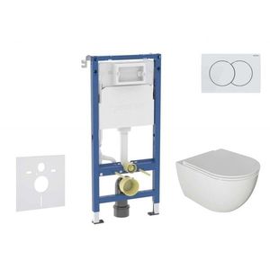 GEBERIT - Duofix Set předstěnové instalace, klozetu Oudee a sedátka softclose, tlačítko Delta01, alpská bílá SANI11CA3116B vyobraziť