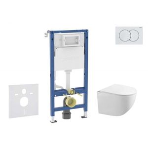 GEBERIT - Duofix Set předstěnové instalace, klozetu Gaia a sedátka softclose, tlačítko Delta01, alpská bílá SANI11CA3120B vyobraziť