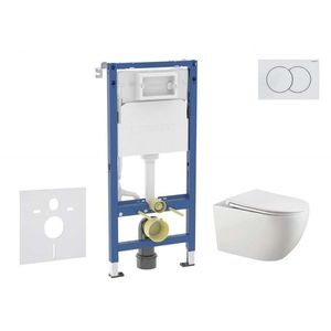 GEBERIT - Duofix Set předstěnové instalace, klozetu Gaia a sedátka softclose, tlačítko Delta01, alpská bílá SANI11CA3124B vyobraziť