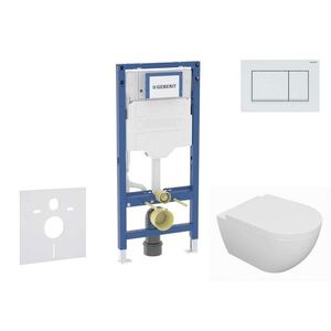 GEBERIT - Duofix Set předstěnové instalace, klozetu Oudee a sedátka softclose, tlačítko Sigma30, bílá/bílá mat SANI11CA3127B vyobraziť