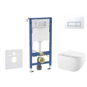 GEBERIT - Duofix Set předstěnové instalace, klozetu Gaia a sedátka softclose, tlačítko Delta50, alpská bílá SANI11CA3144B vyobraziť