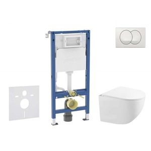 GEBERIT - Duofix Set předstěnové instalace, kompaktního klozetu Gaia a sedátka softclose, tlačítko Delta, bílá SANI11CA3150B vyobraziť