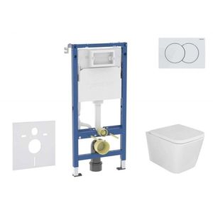GEBERIT - Duofix Set předstěnové instalace, klozetu Arkas I a sedátka softclose, tlačítko Delta01, alpská bílá SANI11CA3157B vyobraziť