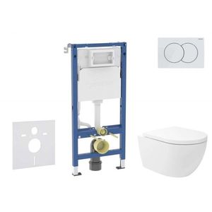 GEBERIT - Duofix Set předstěnové instalace, klozetu Oudee Vortex a sedátka softclose, tlačítko Delta01, alpská bílá SANI11CA3179B vyobraziť