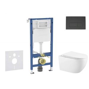 GEBERIT - Duofix Set předstěnové instalace, klozetu Gaia a sedátka softclose, tlačítko Delta50, matná černá SANI11CA5118B vyobraziť