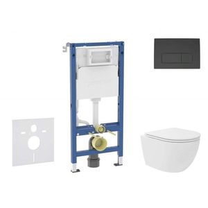GEBERIT - Duofix Set předstěnové instalace, kompaktního klozetu Oudee Vortex a sedátka softclose, tlačítko Delta50, matná černá SANI11CA5143B vyobraziť