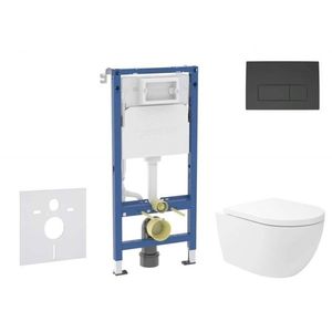 GEBERIT - Duofix Set předstěnové instalace, klozetu Oudee Vortex a sedátka softclose, tlačítko Delta50, matná černá SANI11CA5149B vyobraziť