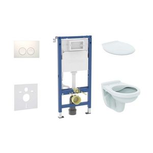 GEBERIT - Duofix Set předstěnové instalace, klozetu Alpha a sedátka, tlačítko Delta21, alpská bílá SANI11CD3140 vyobraziť