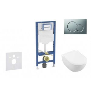 GEBERIT - Duofix Set předstěnové instalace, klozetu Subway 2.0 a sedátka softclose, tlačítko Sigma01, matný chrom SANI11CK2110 vyobraziť
