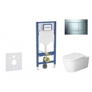 GEBERIT - Duofix Set předstěnové instalace, klozetu ME by Starck a sedátka softclose, tlačítko Sigma30, lesklý chrom/matný chrom SANI11CP1113 vyobraziť