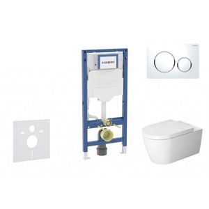 GEBERIT - Duofix Set předstěnové instalace, klozetu ME by Starck a sedátka softclose, tlačítko Sigma20, bílá/lesklý chrom SANI11CP3111 vyobraziť