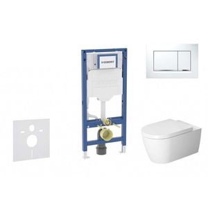 GEBERIT - Duofix Set předstěnové instalace, klozetu ME by Starck a sedátka softclose, tlačítko Sigma30, bílá/lesklý chrom SANI11CP3112 vyobraziť