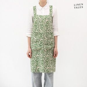 Ľanová zástera Evergreen Damask – Linen Tales vyobraziť