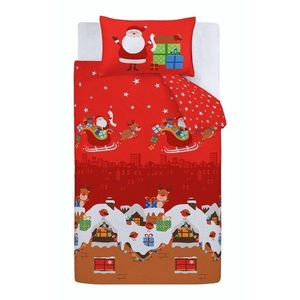Červené detské obliečky do postieľky 120x150 cm Santa's Christmas Presents – Catherine Lansfield vyobraziť