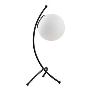 Čierno-biela stolová lampa so skleneným tienidlom (výška 43 cm) Yay – Opviq lights vyobraziť